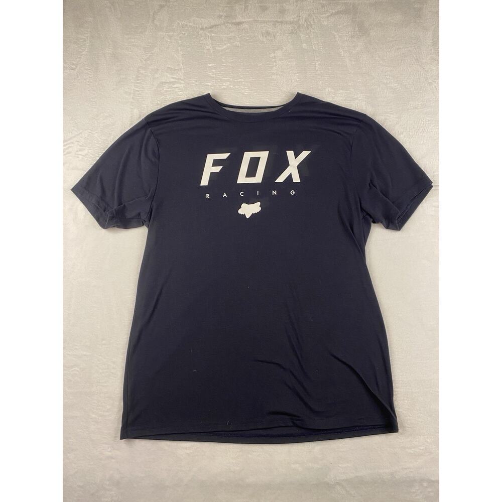 Fox Tech TRUDRI Premium Fit Men's Navy Graphic Logo T-Shirt XL